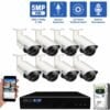 GW Security 8 Channel 5MP H.265 POE/IP Security Camera System, 8ch 4K NVR & 4 × 5MP IP PoE Fixed Lens Spotlight Bullet Security Camera, Two-way Audio, Full-time Color Night Vision, part of GW Security's HD IP Security Camera Stystem collecion