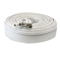 25ft RG59 Combo Siamese CCTV Coaxial White Black for HD-SDI Camera, part of GW Security's collection of security camera cables and conncectors