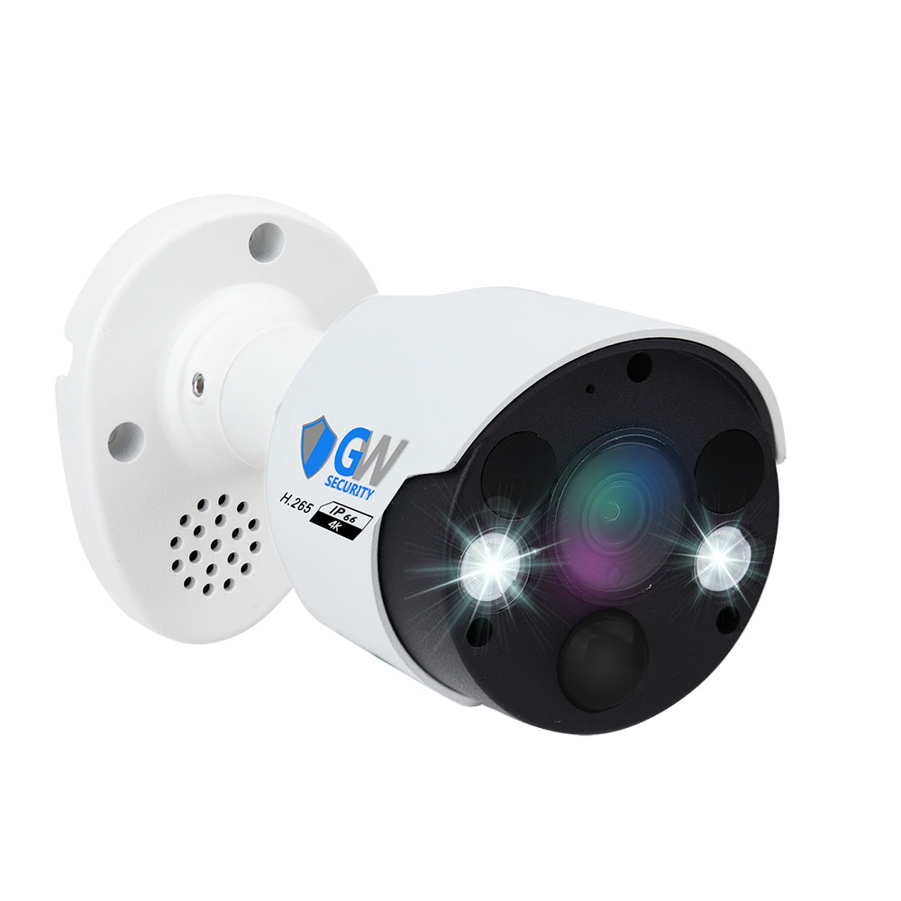 4MP Metal IP Bullet 3.6mm Camera Outdoor Night Vision 1080P IP67 Audio Onvif POE 