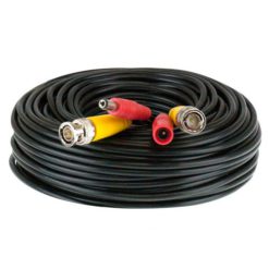 GW25CAB 25ft Combo CCTV Coaxial Black Cable, part of GW Security's collection of security camera cables and conncectors