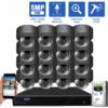 GW Security 16 Channel H.265 IP 5MP Security Camera System, 4K NVR & 5MP HD 1920P Weatherproof AutoFocus 4X Optical Motorized Zoom 16 x Dome IP Security Camera