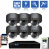 GW Security 8 Channel H.265 IP Security Camera System, 4K NVR & 5MP HD 1920P Weatherproof AutoFocus 4X Optical Motorized Zoom 6 x Dome IP Security Camera