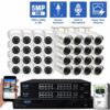 GW Security 32 Channel POE IP Security Camera System, 4K 32ch NVR with 16 x 5MP Bullet Security Camera and 16 x 5MP Turret Camera, Video Surveillance System for 24/7 Recording