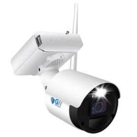 2MP 2.8mm Fixed Lens WiFi Battery-Operated Active Deterrence Bullet Security Camera, Two-way Audio, Spotlight Light