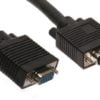 VGA Male-to-VGA Female Black Cable Ultra Clarity 10 Feet, part of GW Security's collection of security camera cables and conncectors