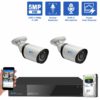 8 Channel NVR Security Camera System with 2 * 5MP IP Bullet 3.6mm Fixed Lens Camera, Human Detection, Built-In Microphone, PoE, part of GW Security's collection of 5MP HD IP POE Security Cameras
