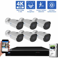 GW8550MIC Security Camera System 6 Pack
