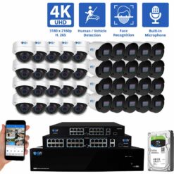 GW8533MIC GWIP85BF Security Camera System 40 Pack