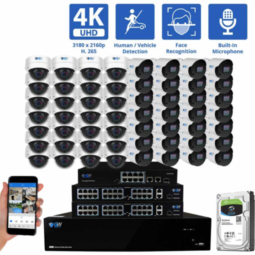 GW8533MIC GWIP85BF Security Camera System 56 Pack