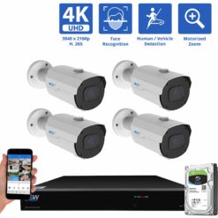 GW8550MMIC Security Camera System 4 Pack