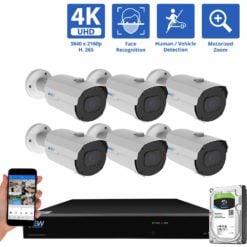 GW8550MMIC Security Camera System 6 Pack