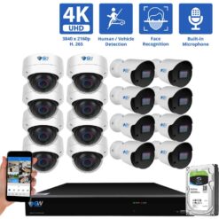 GW8533MIC GWIP85BF Security Camera System 16 Pack