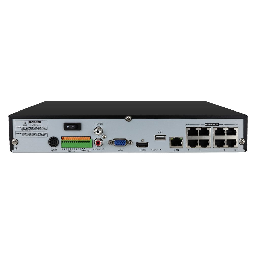 6K 8-Channel Network Video Recorder with AI Functions Facial Recognition & Human/Vehicle Detection, Free Mobile App, Up To 24TB Storage – GW55-5508P-1 - Image 2