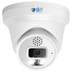GW5094IP 5MP IP POE 2.8mm Fixed Lens Turret Security Camera, Two-Way Audio, Full-Time Color Night Vision, Spotlight