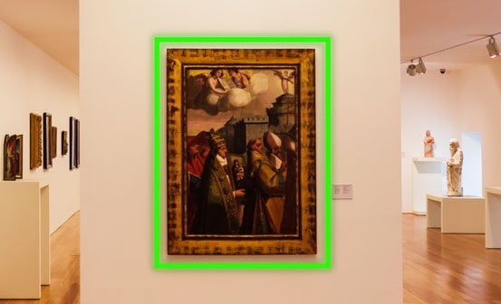 Painting identified as a stationary object that alerts people when removed