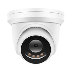 GW1208601T 12MP IP POE 3.6mm-10mm Motorized Lens Turret Security Camera, 3X Optical Zoom, Two-Way Audio, Full-Time Color Night Vision, Dual-Light