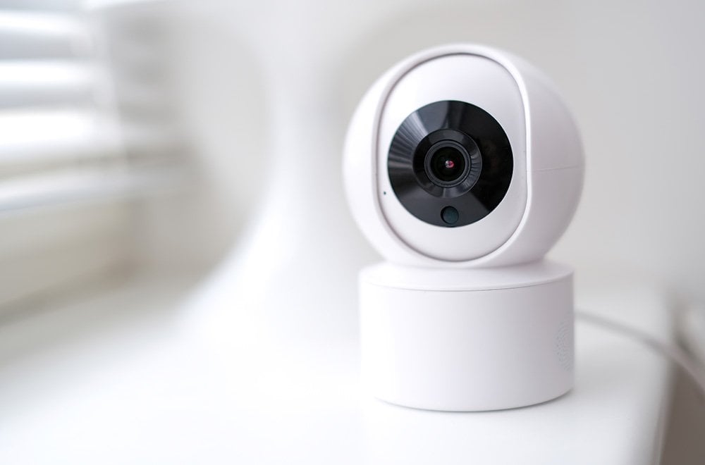 A small indoor security camera