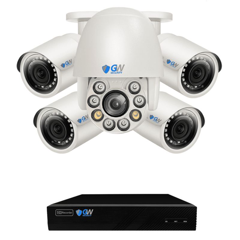8 Channel NVR Security Camera System with 4 * 5MP IP Bullet 2.8mm