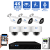 8-Channel NVR Security Camera System with 3 * 8MP IP POE 5X Optical 2.7-13.5mm Varifocal Lens Bullet Security Camera, and 3 * 8MP IP POE 5X Optical 2.7-13.5mm Varifocal Lens Bullet Security Camera Human / Vehicle Detection, Built-In Microphone