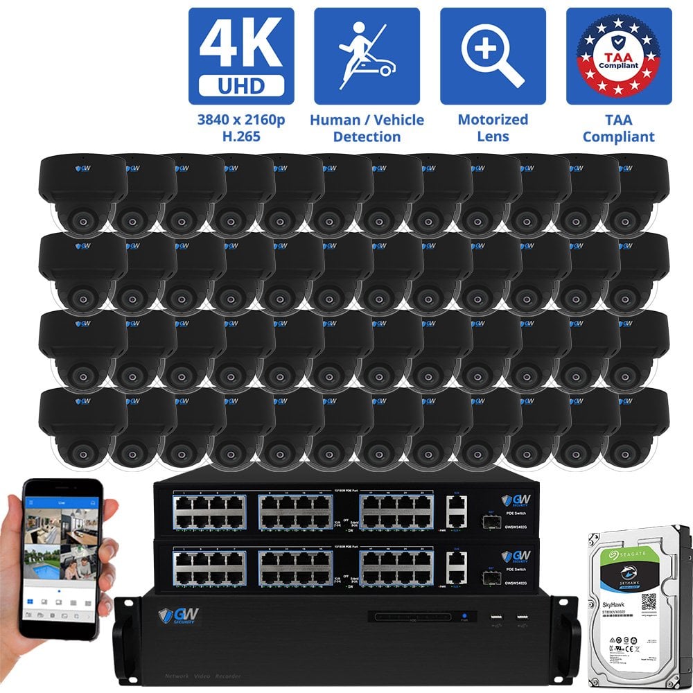 セキュリティ・セーフティ TNK Gooo 64 Channel NVR Security Camera System with 48 * 8MP 4K POE 5X