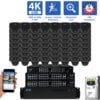 64 Channel NVR Security Camera System with 64 * 8MP 4K POE 5X Optical Zoom 2.7-13.5mm Motorized Lens Black Dome Security Camera, TAA Compliant, Human / Vehicle Detection, Face Recognition, Smart AI Analytics, Built-In Mic