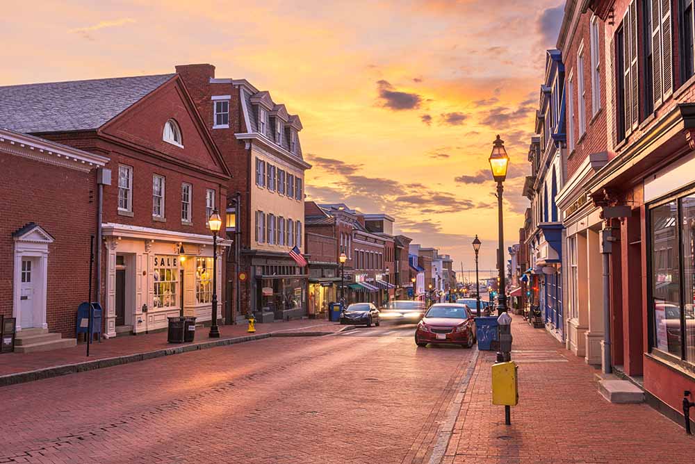 A small town Main Street in America.