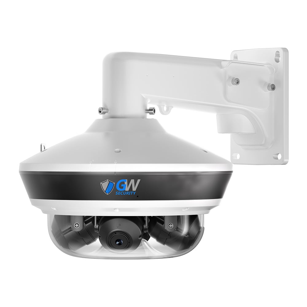 GW2060901X 20MP (4 x 5MP) IP POE 2.7mm-13.5mm Motorized Lens 4-Directional Multi-Sensor Dome Security Camera, Human / Vehicle Detection, Face Recognition, Smart AI Analytics, Two-Way Audio (Add On)
