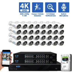 GW805203M 32 camera 4K security camera system
