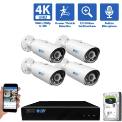 GW805203M 4 camera 4K security camera system