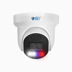 GW569501T 5MP HD IP POE 2.8mm Fixed Lens Turret Smart Dual Light Active Deterrence Security Camera, TAA Compliant, Human / Vehicle Detection, Face Recognition, Smart AI Analytics, Built In Mic