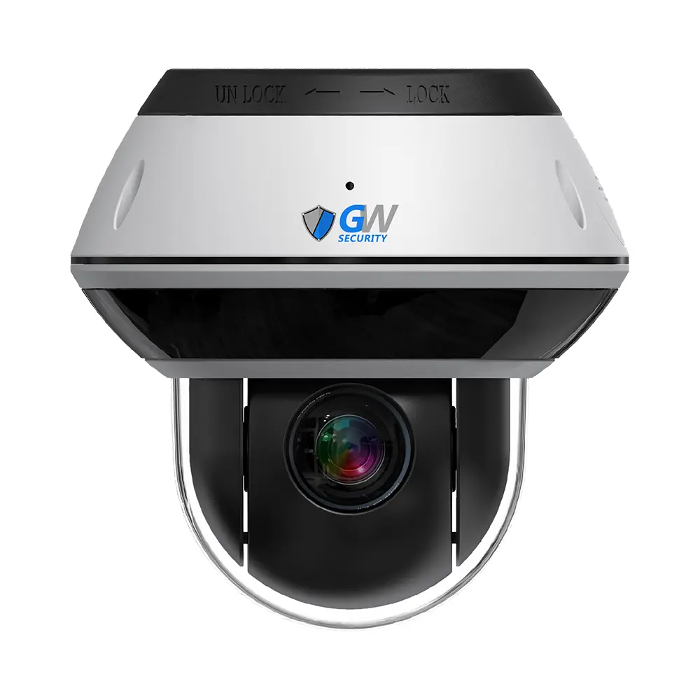 GW8033PTZ 8MP 4K 5X Optical Zoom 2.7-13.5mm Motorized Lens, AI PoE PTZ Security Camera with Human / Vehicle Detection, Built-In Mic, Pan-Tilt-Zoom
